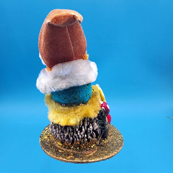 Vintage Putz Elf Ornaments 1950s Japan • Pinecone Mushroom Bottle Brush Tree - Picture 6 of 13